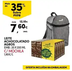 Continente Leite achocolatado agros promoção