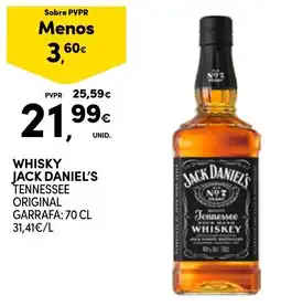 Continente Whisky jack daniel's tennessee original promoção