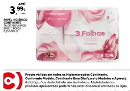 Continente Papel higiênico continente talco perfumado promoção