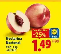 Lidl Nacional - nectarina promoção