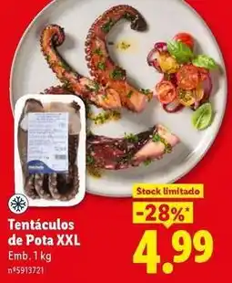 Lidl Xxl - tentaculos de pota xxl promoção