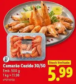 Lidl Camarão cozido promoção
