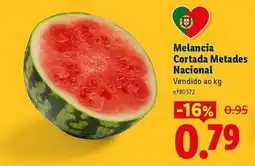 Lidl Nacional - melancia cortada metades promoção