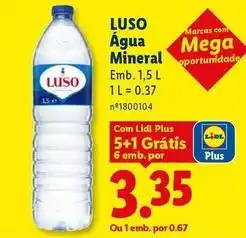Lidl Luso - agua mineral promoção