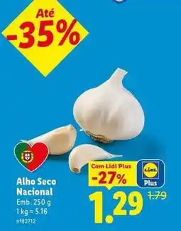 Lidl Nacional - alho seco promoção