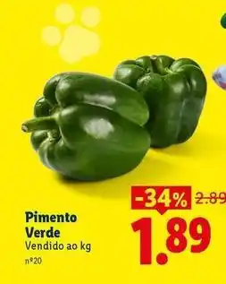 Lidl Pimento verde promoção