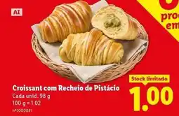 Lidl com - croissant com recheio de pistacio promoção