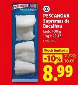 Lidl Pescanova - supremas de bacalhau promoção