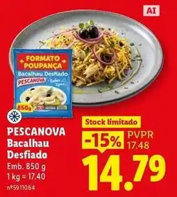 Lidl Pescanova - bacalhau desfiado promoção