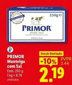 Lidl Primor - manteiga com sal promoção
