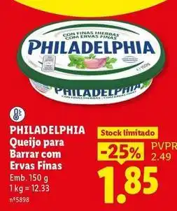 Lidl Philadelphia - queijo para barrar com ervas finas promoção