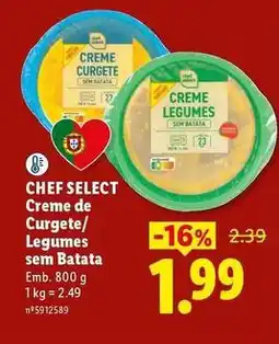 Lidl Chef select - creme de curgetes/legumes sem batata promoção