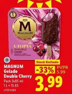 Lidl Magnum - gelado double cherry promoção