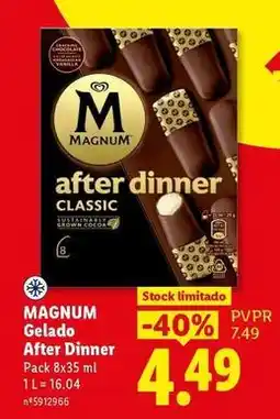 Lidl Magnum - gelado after dinner promoção