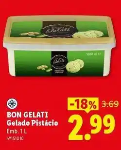Lidl Gelado pistacio promoção