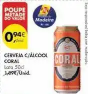 Pingo Doce Coral - cerveja c/ álcool promoção