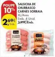 Pingo Doce Salsicha de churrasco carnes promoção