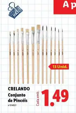 Lidl CRELANDO Conjunto de Pincéis promoção