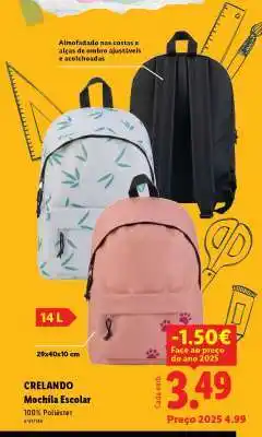 Lidl CRELANDO Mochila Escolar promoção