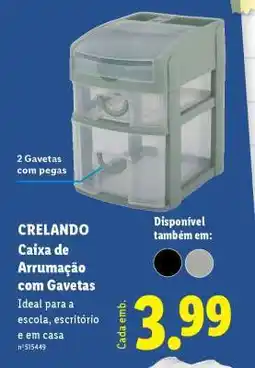 Lidl CRELANDO Caixa de Arrumação com Gavetas promoção
