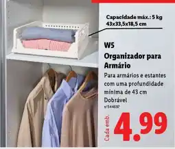 Lidl W5 Organizador para Armário promoção