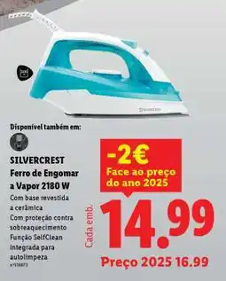 Lidl SILVERCREST Ferro de Engomar a Vapor 2180 W promoção