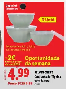 Lidl SILVERCREST Conjunto de Tigelas com Tampa promoção