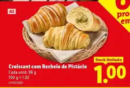 Lidl Croissant com Recheio de Pistácio promoção