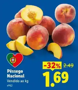 Lidl Pêssego Nacional promoção