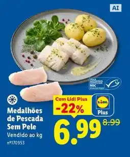 Lidl Medalhões de Pescada sem Pele promoção