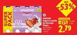 Lidl DANONE Iogurte Líquido de Morango Magro promoção