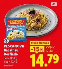 Lidl Pescanova Bacalhau Desfiado promoção