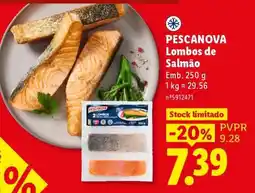 Lidl PESCANOVA Lombos de Salmão promoção