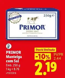 Lidl Primor Manteiga com Sal promoção