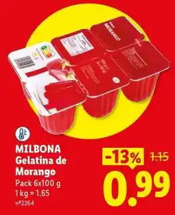Lidl MILBONA Gelatina de Morango promoção
