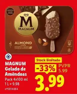 Lidl Magnum Gelado de Amêndoas promoção