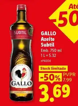 Lidl Gallo Azeite Subtil promoção
