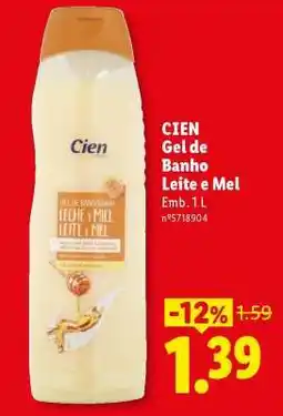 Lidl Cien Gel de Banho Leite e Mel promoção