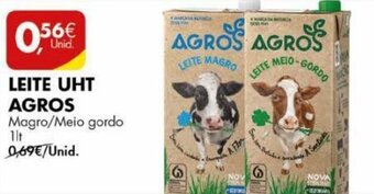 Pingo Doce Leite UHT Agros 1lt promoção