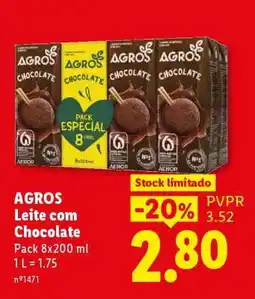 Lidl Agros Leite com Chocolate promoção