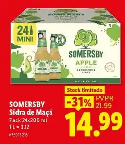 Lidl SOMERSBY Sidra de Maçã promoção