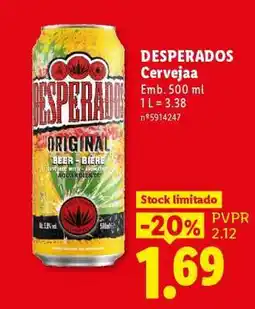 Lidl DESPERADOS Cervejaa promoção