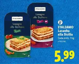 Lidl ITALIAMO Lasanha Alla Sicília promoção
