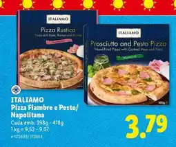 Lidl ITALIAMO Pizza Fiambre e Pesto/Napolitana promoção