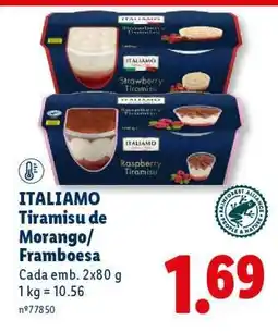 Lidl ITALIAMO Tiramisu de Morango/Framboesa promoção
