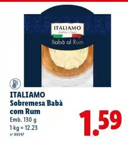 Lidl ITALIAMO Sobremesa Babà com Rum promoção