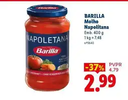 Lidl BARILLA Molho Napolitana promoção