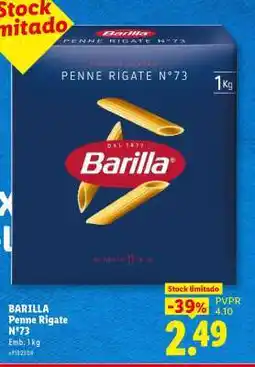 Lidl BARILLA Penne Rigate N°73 promoção