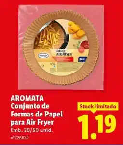 Lidl AROMATA Conjunto de Formas de Papel para Air Fryer promoção