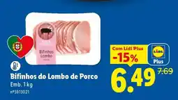 Lidl Bifinhos do Lombo de Porco promoção